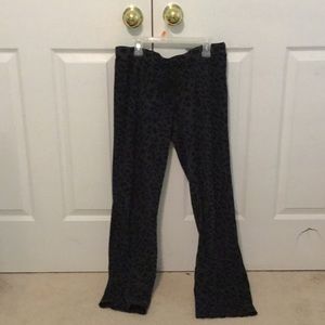 women’s fleece cheetah print pajama pants